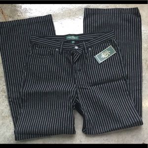 Lauren Ralph Lauren Wide Leg Stripped Jeans w/ Trouser Leg NWT